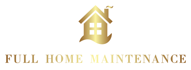 A gold home maintenance logo with the words " home maint ".