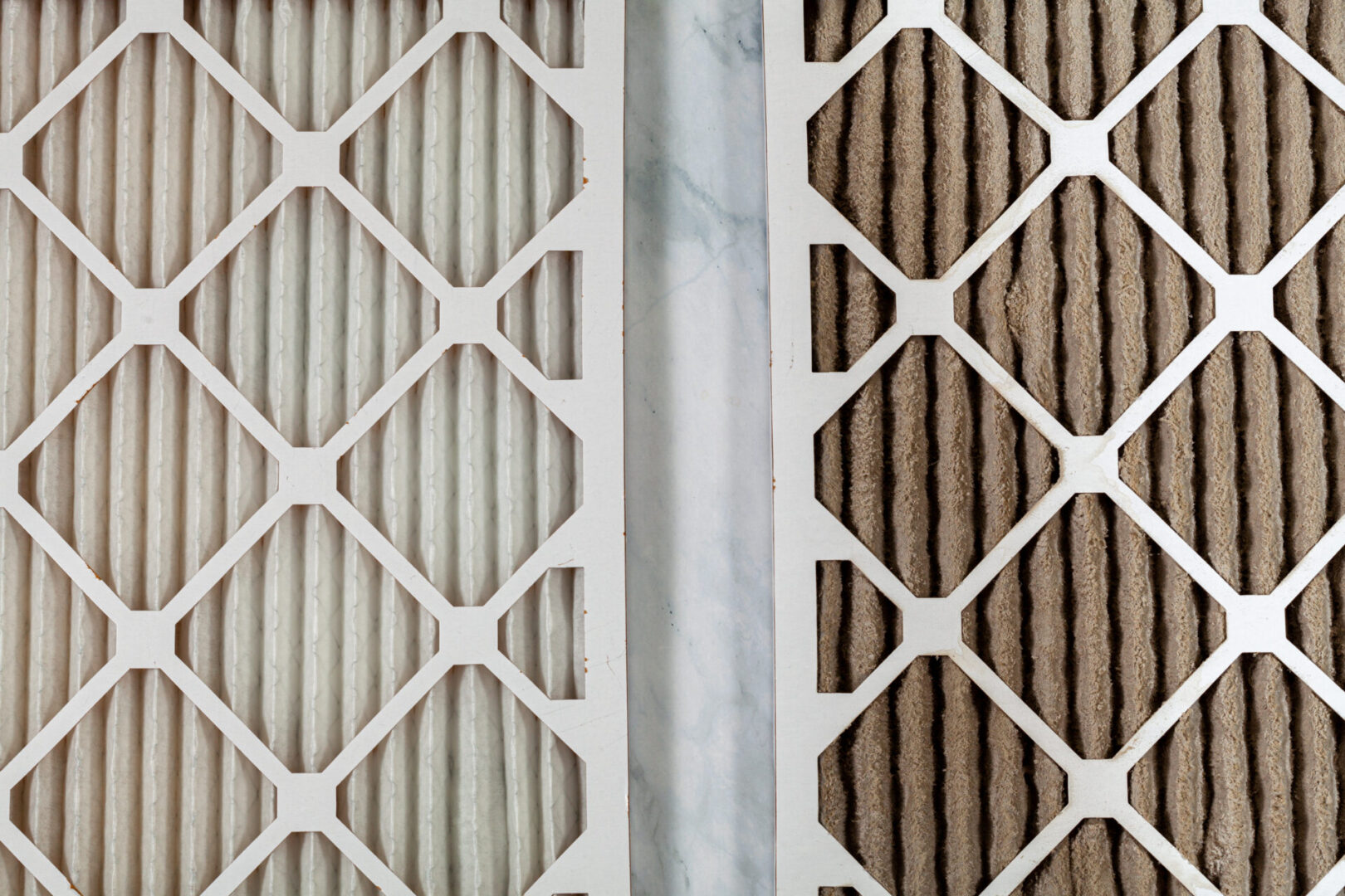 Two different types of air filters in a room.